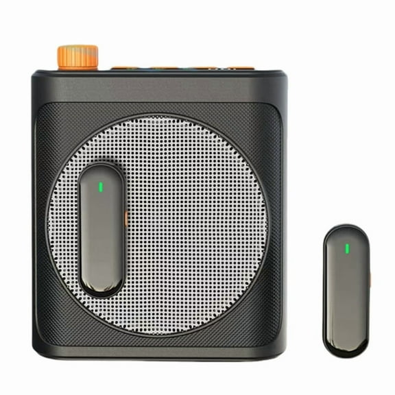 Wireless Lavalier Microphone Portable Voice Amplifier with 2 Mic, Rechargeable Speaker for Classroom, Meetings, Speeches