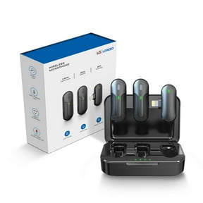 Wireless Lavalier Microphone Set for iPhone and iPad Vlogging, Podcasting, YouTube and Interview Audio Video Recording with Clip-On Lapel Mics
