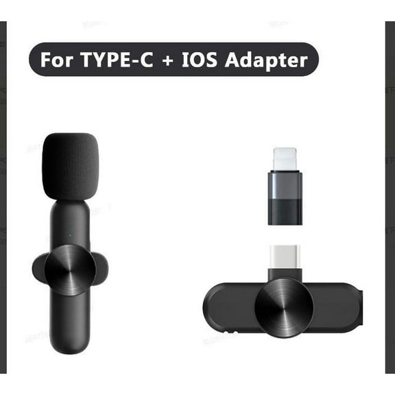 Wireless Lavalier Microphone for android phone ,Iphone,Ipad , Wireless Microphone for Video Recording, Live Stream, Vlog,YouTube, Facebook, TikTok, Noise Reduction & Plug-Play