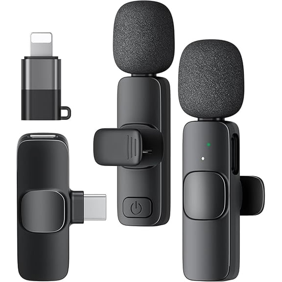 Wireless Lavalier Microphone for Phone, Clip-on Lapel Mic