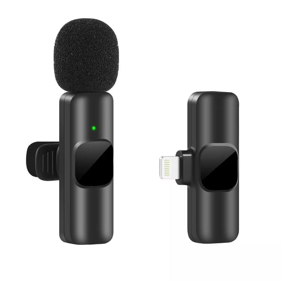 Wireless Lavalier Microphone for iPhone,2.4GHz Mini Micro Portable Phone,Bluetooth Microphone for Vlogging,Video, Interview,YouTube Recording-1 Mic