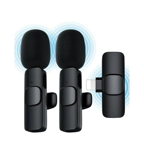 Wireless Lavalier Microphone for iPhone iPad, Broadcast Lapel Short Video Recording