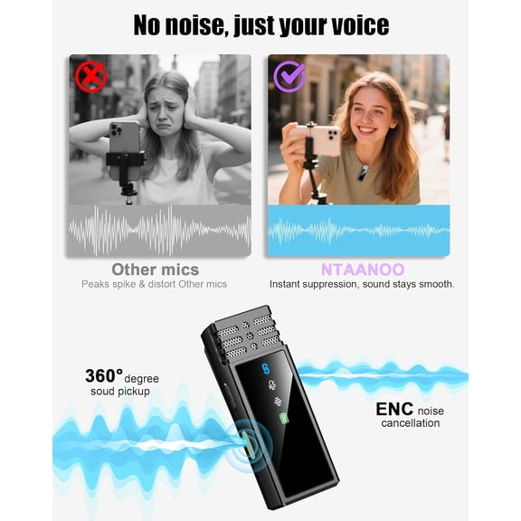 Wireless Lavalier Microphone for iPhone 14/13/12/11 Series, Lapel Mic with All-in-One 24H Charging Case, Noise Reduction, Play Clip Mic for Video Recording,YouTube, TikTok, Podcast, Vlog
