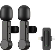Greatstyler Wireless Mini Professional Lavalier Microphone for iPhone, iPad, Video Recording, Black, 7 Hour Battery