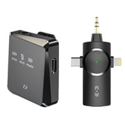 Wireless Lavalier Microphone for iPhone iPad Android PC Camera,26H Battery Life,3-in-1 Podcast Microphone Live Equipment,Mini Lapel Mic for Video Recording 1 PC Mic