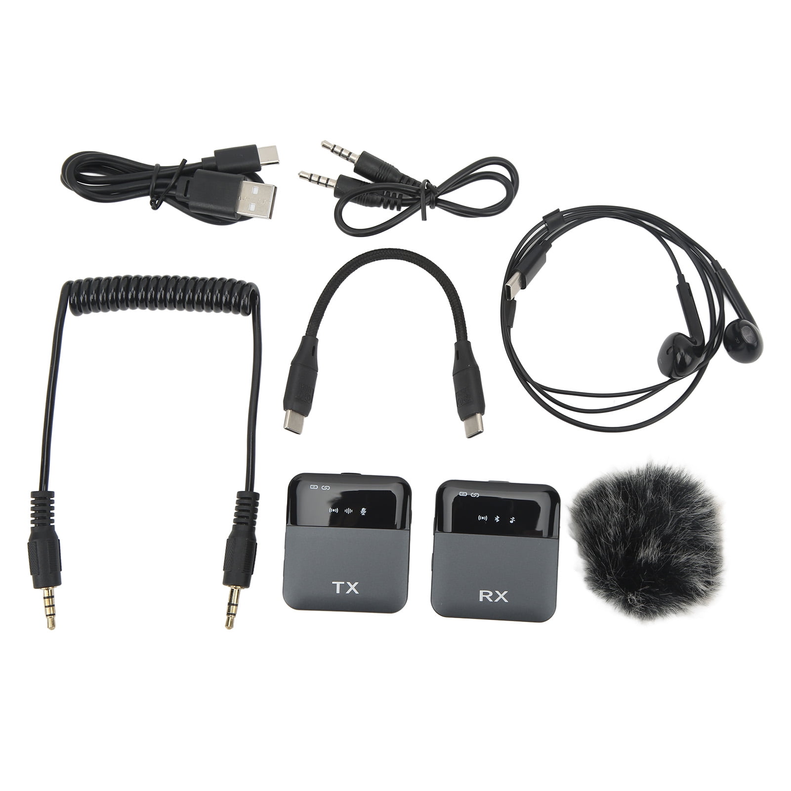 Wireless Lavalier Recording Microphone Bluetooth Noise Reduction Lapel