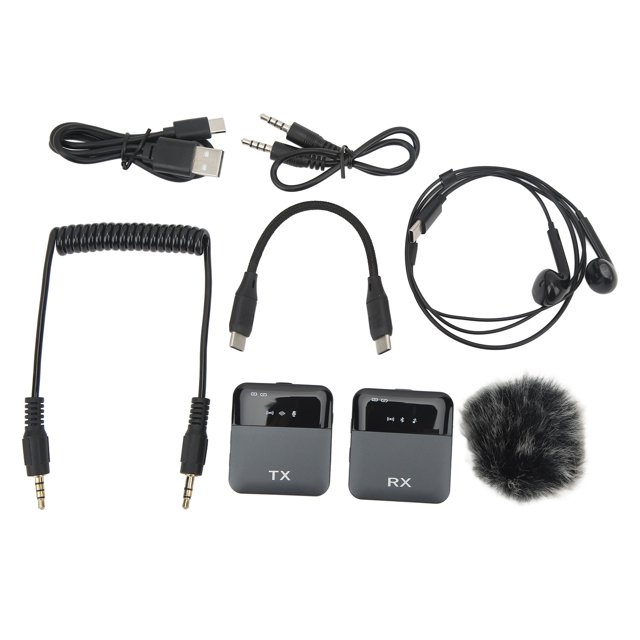 Wireless Lavalier Recording Microphone Bluetooth Noise Reduction Lapel