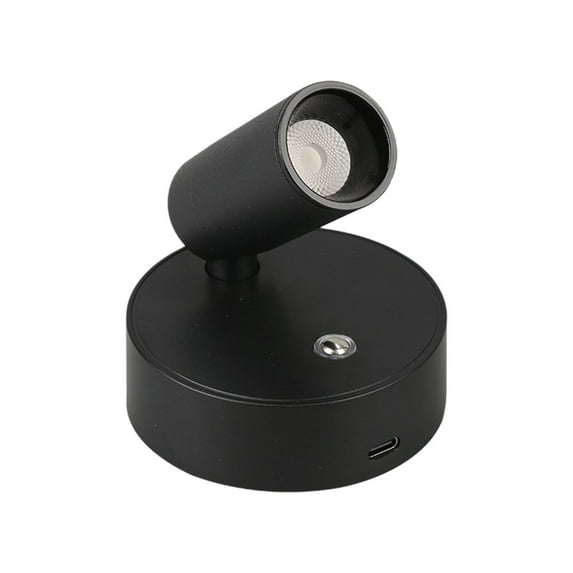 Wireless Led Spotlight Indoor, Rechargeable Uplighting Indoor with Remote Dimmable, 350° Rotate, Battery Powered Ceiling Spotlight for Artwork Painting Tree Picture Lights