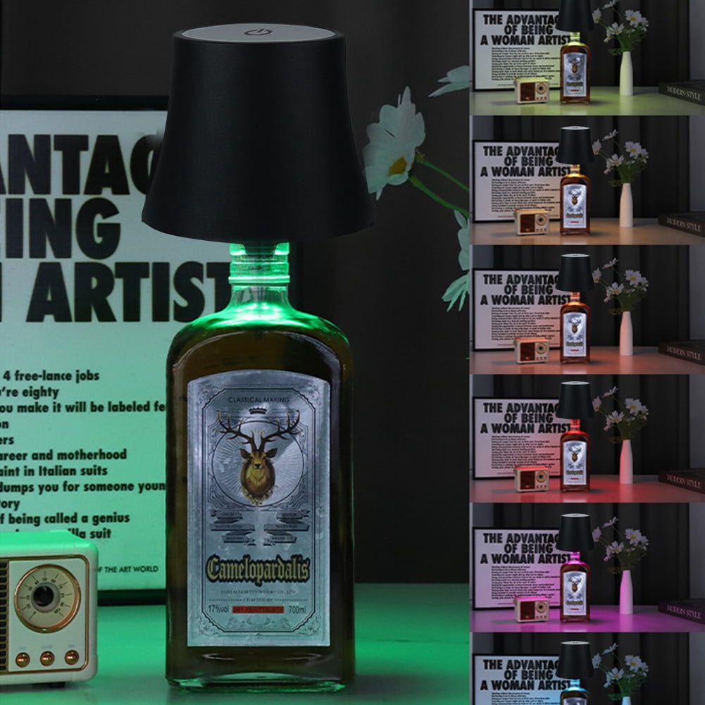 Yinhamnl Cute LED Wine Bottle Lamp – 3 Color Wireless Touch Control Table Lamp 2 thumbnail image