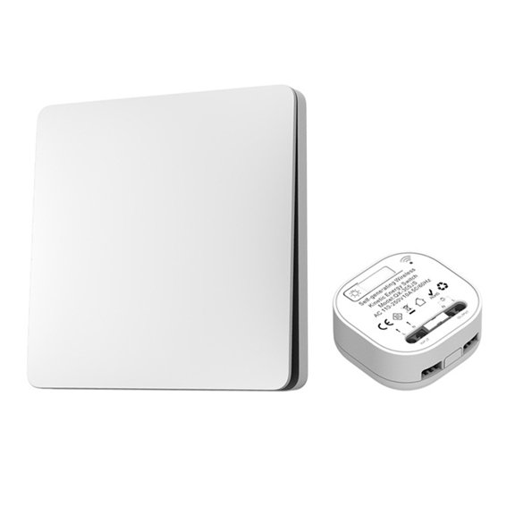 Wireless Light Switch,Battery-Wall Switch With Receiver,Self-Powered Switch A