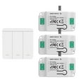 thumbnail image 1 of Wireless Light Switch Remote Control Switch Kit Rf 3-Gang Switch And 3 Receivers, 1 of 9