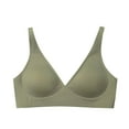 thumbnail image 1 of Wireless Lightweight Sports Bra, Breathable Seamless Mom Underwear, Everyday Comfortable Top for Yoga and Fitness #Green,XL, 1 of 4