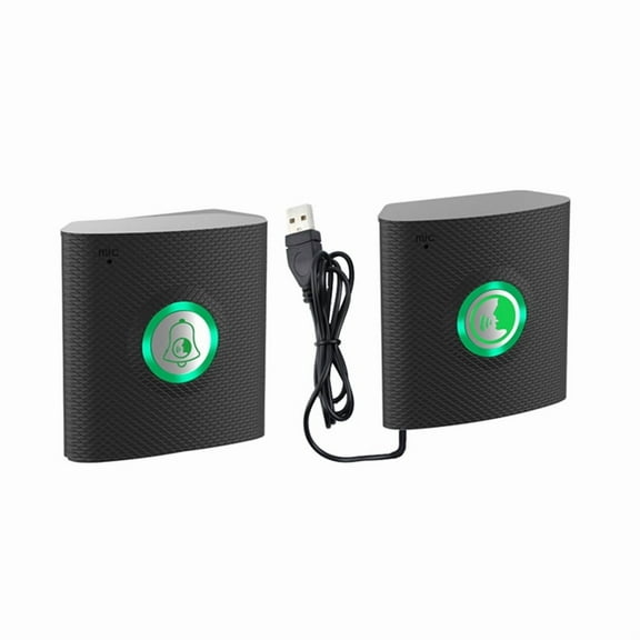 Wireless Long Distance Voice Intercom Full Duplex Door Phone Two Way Audio Doorbell Welcome Chime Elderly Bell Black