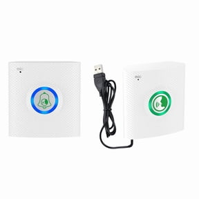 Wireless Long Distance Voice Intercom Full Duplex Door Phone Two Way Audio Doorbell Welcome Chime Elderly Bell White