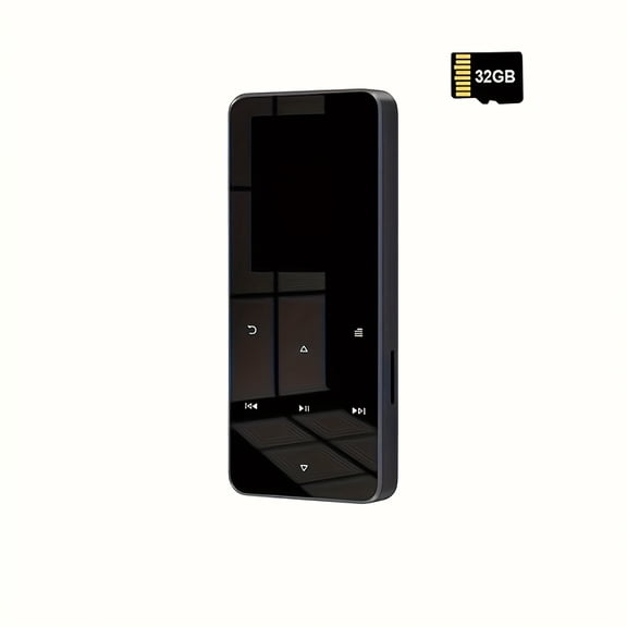 Wireless MP3 Player with Metal Body, LCD Screen, Lossless Audio, SD Card Slot, Recording Mic, Rechargeable Battery, Portable Music Player