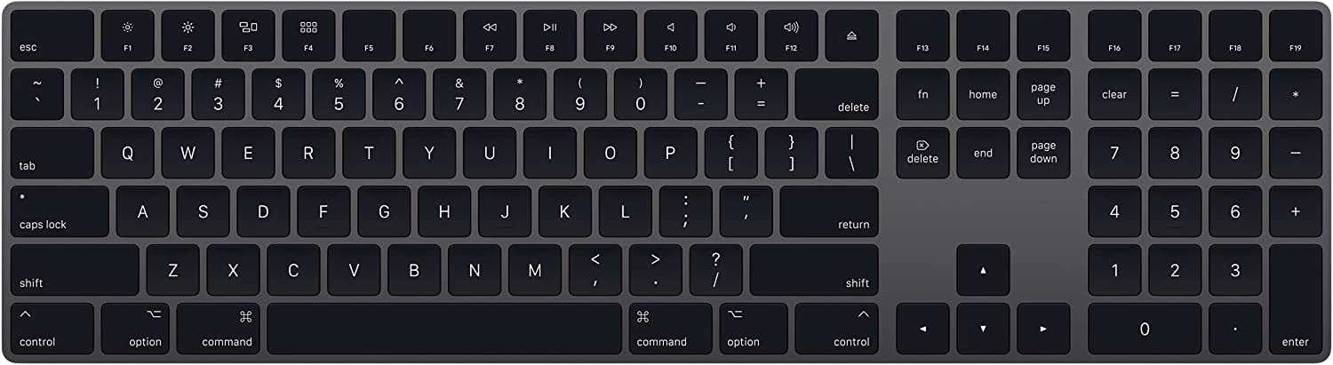 Apple Magic Keyboard with Numeric Keypad US English Space Gray (MRMH2LL/A)  - US