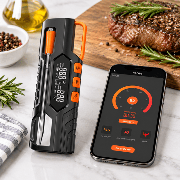 Using A Meat Probe Wireless Meat Single Probe Waterproof - Walmart.com