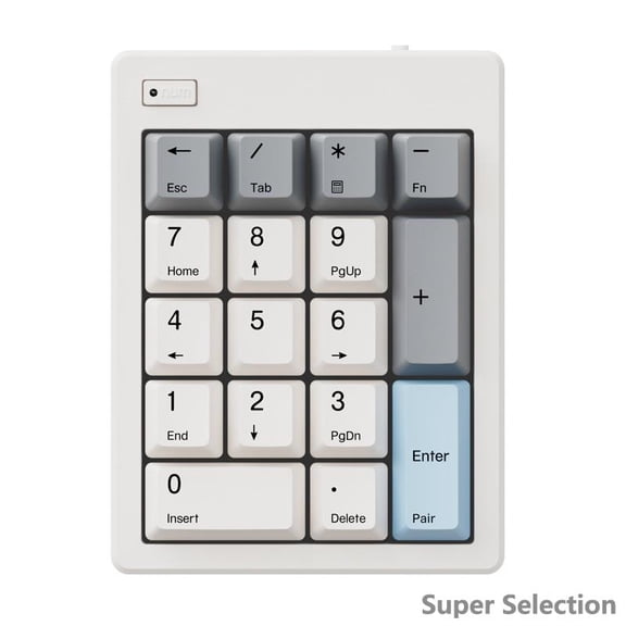 Wireless Mechanical Numpad, Bluetooth & 2.4G Dual Mode 17-Key Numeric Keypad, Hot-Swap Gasket Mount For PC, Mac, Office, Accounting, Data Entry