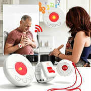 KOQICALL Wireless Life Alert System, Medical Alert Device with Caregiver Call Button & Pager, Waterproof Wrist Emergency Button for Seniors, No Monthly Fee