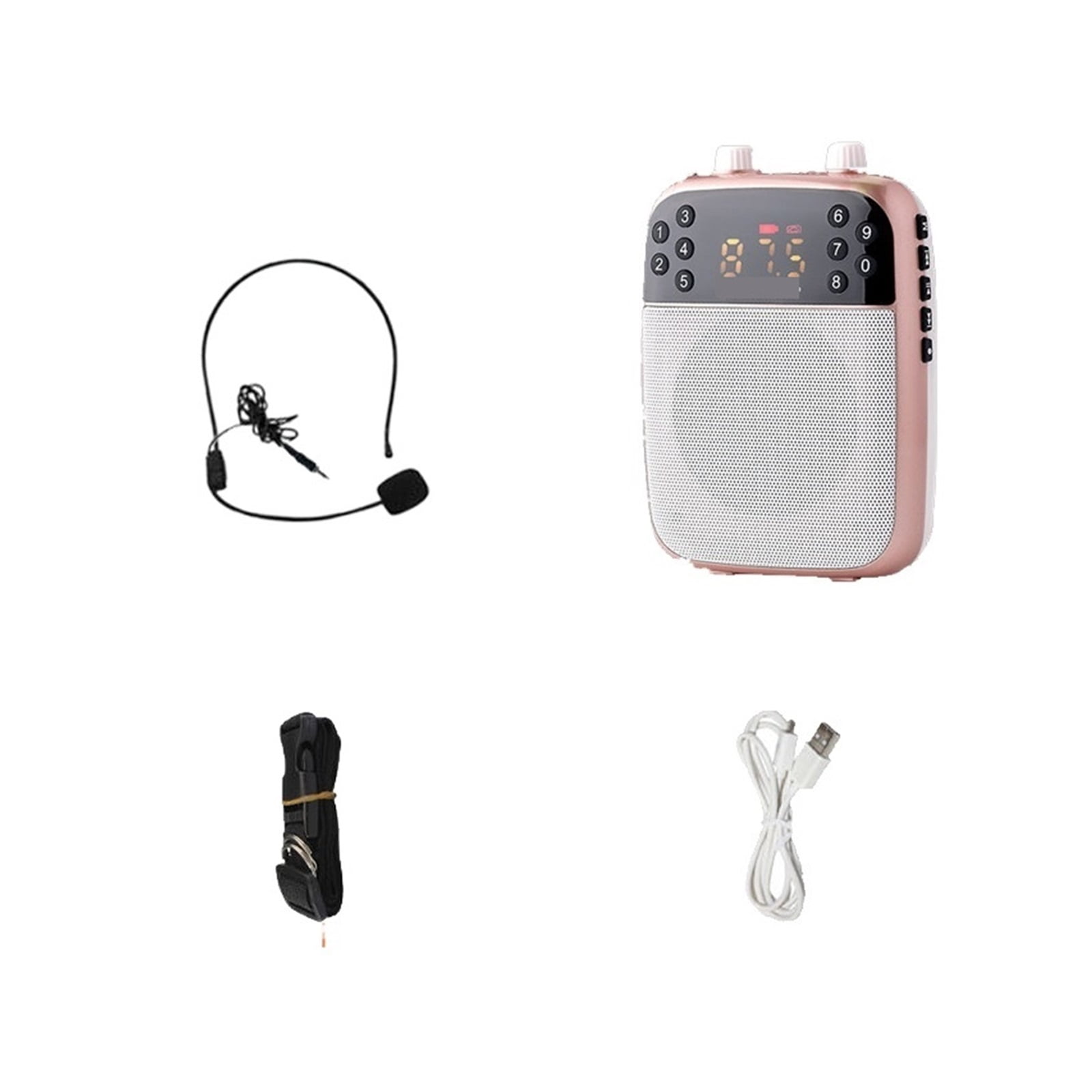 Wireless Megaphone Portable Voice Amplifier Teacher Guide Microphone Speaker 5W Support Blue-tooth TF Card U Disk MP3 Player ,Easy to Operate