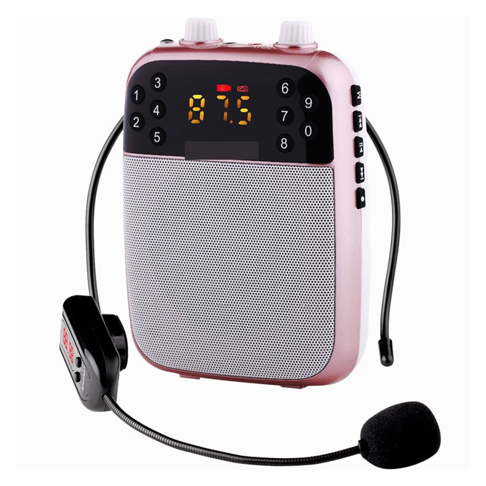 Wireless Megaphone Portable Voice Amplifier Teacher Guide Microphone Speaker 5W Support TF Card U Disk MP3 Player ,Powerful Voice Amplifier