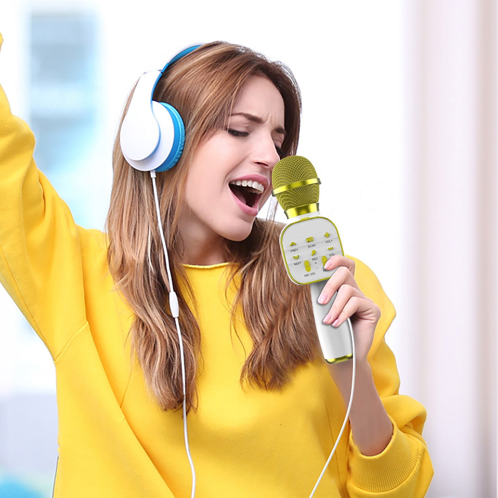 Wireless Microphone Bluetooth Speaker Allin Mobile Phone Karaoke Live