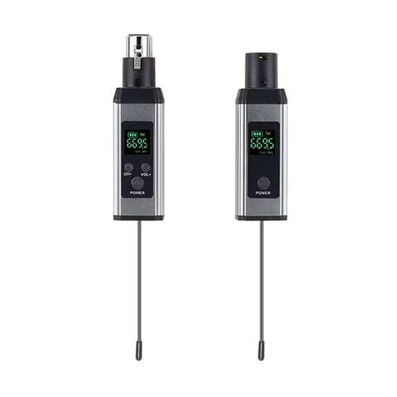 Wireless Microphone Converter Microphone Transmitter Receiver XLR Microphone Wireless System for Dynamic Microphone A,1 * Transmitter 1 * Receiver