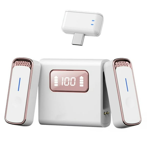 Wireless Microphone Gaming Live Broadcast Mic Noise Cancellation Portable Audio Video Recording for Android Camera PC