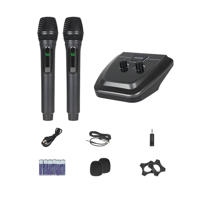 Système de microphone sans fil X6 UHF à 1 ou 2 microphones, karaoké à
