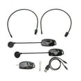Wireless Microphone Headset Noise Reduction Rechargeable 2.4G Dual Headset Mic System for