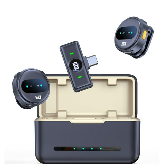 Wireless Microphone, Lavalier Microphone with USB-C for Video Recording, Podcast, ASMR