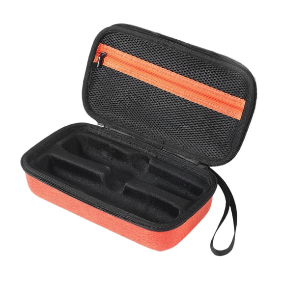 Wireless Microphone Storage Case Double Mic Carrying Case Hard Shell Scratchproof Box with Pocket