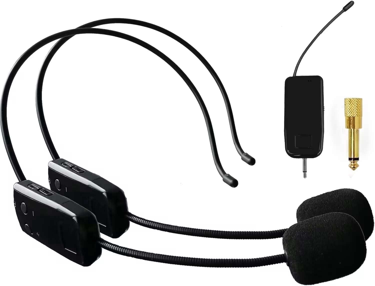 OKUBOX Wireless Microphone System For 2 People 2 4G Dual Headset Mics okubox-wireless-microphone-system-for-2-people-2-4g-dual-headset-mics