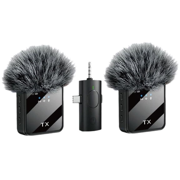 Wireless Microphone System, 360 Degree Omnidirectional Sound Capture, 3 in 1 Universal Compatibility, Clear Audio Recording for Vlogs, Interviews and Live Streaming