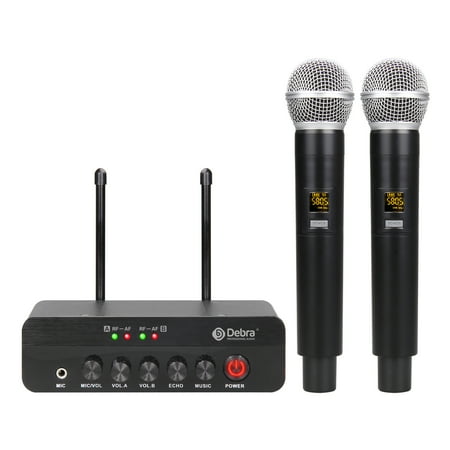 Wireless Microphone System, D Debra PRO X7 UHF Wireless Microphone System for Karaoke