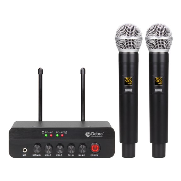 Wireless Microphone System, D Debra PRO X7 UHF Wireless Microphone System for Karaoke