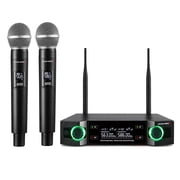 GOLDEN MARS 2.4GHz Wireless Microphone System, Rechargeable AI Auto Channel Pair Mic, 300ft Range for Karaoke DJ Church Singing