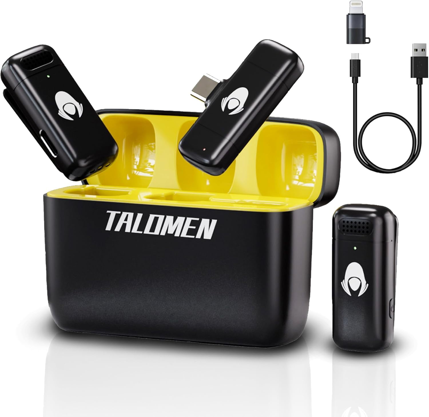 Wireless Microphone System with 2x Transmitter, Bundle with 2x Turnstile Audio Lavalier Microphone Liquid-610