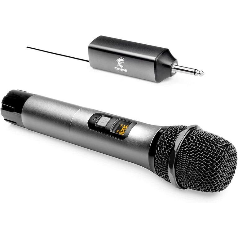 Wireless Microphone, TONOR UHF Metal Cordless Handheld Mic System