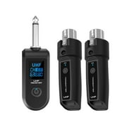 Wireless Microphone Transmitter Receiver 2.4Ghz,Wireless XLR Microphone Transmitter Receiver,Rechargeable Wireless Mic Adapter,for Dynamic Microphone,Audio Mixer,Camera