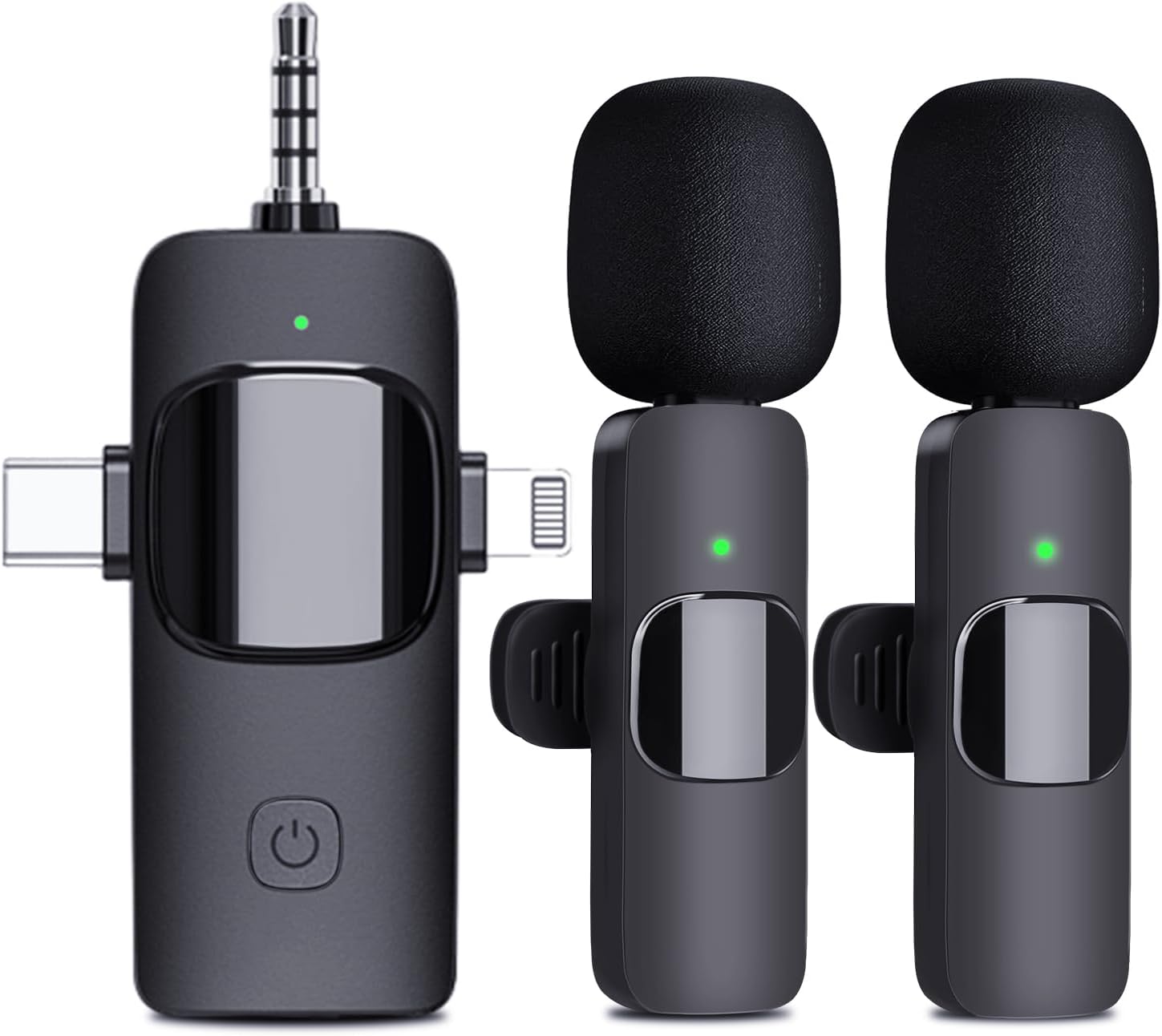 Wireless Microphone for iPhone, Android, Camera, iPad, USB C Microphone ...