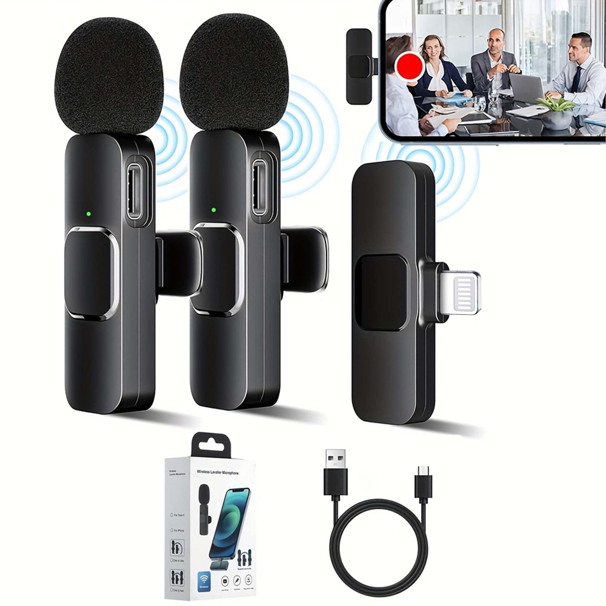 Wireless Microphone for iPhone, Professional Wireless Lavalier