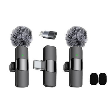 Wireless Microphone for and Android Phone, Lapel Mic Plug and Play Wireless Mic Noise Reduction Mini Microphone for Video Recording Interview Podcast