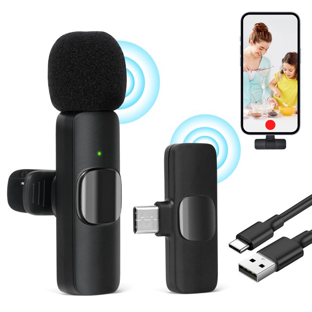 Wireless Microphones Professional Wireless Lavalier Microphone, 1 Pack