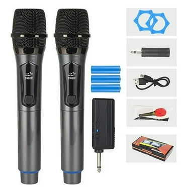 Wireless Microphones, Rechargeable Wireless Dual Handheld Dynamic Microphones for Karaoke, Professional Microphone for Singing, Speech,Wedding, DJ, Party