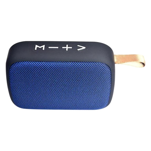 Wireless Mini Bluetooth Speaker with Lanyard, Portable Outdoor Waterproof U Disk & Card Playback, Clear Sound, Compact Design Blue