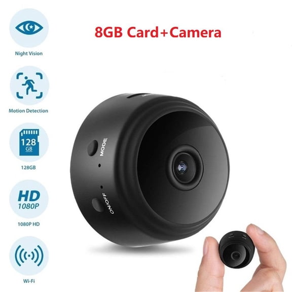 Wireless Mini Camera with Night Vision and Wide Angle, 1080P HD WiFi Hidden Camcorder for Home Security