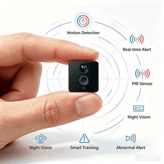 Wireless Mini Cube WiFi Camera, 1080P HD Indoor Home Security Camera, Infrared Night Vision, Motion Detection, Remote Phone View, Small Surveillance Cam for Baby Pet Monitor
