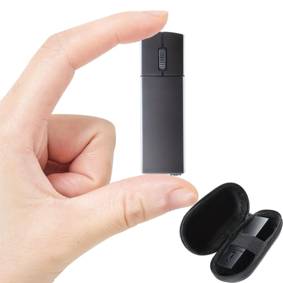 Wireless Mini Finger Mouse, Silent Dual-Mode Bluetooth & 2.4GHz, Ergonomic, Portable PC Mouse with Case, Compatible with MacBook, Chromebook