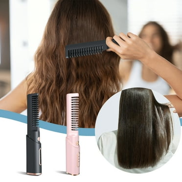 Wireless Mini Hair Straightener – Portable USB Rechargeable Travel Hair Straightener, Dual-Use for Curling & Straightening, Compact Design, Ideal for Quick Styling On-the-Go, Easy-to-Use, 100g